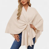 Daniela – Κομψό ριχτό poncho με κόμπο