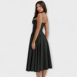 Ροζαλία - Κομψό αμάνικο κορσέ φόρεμα