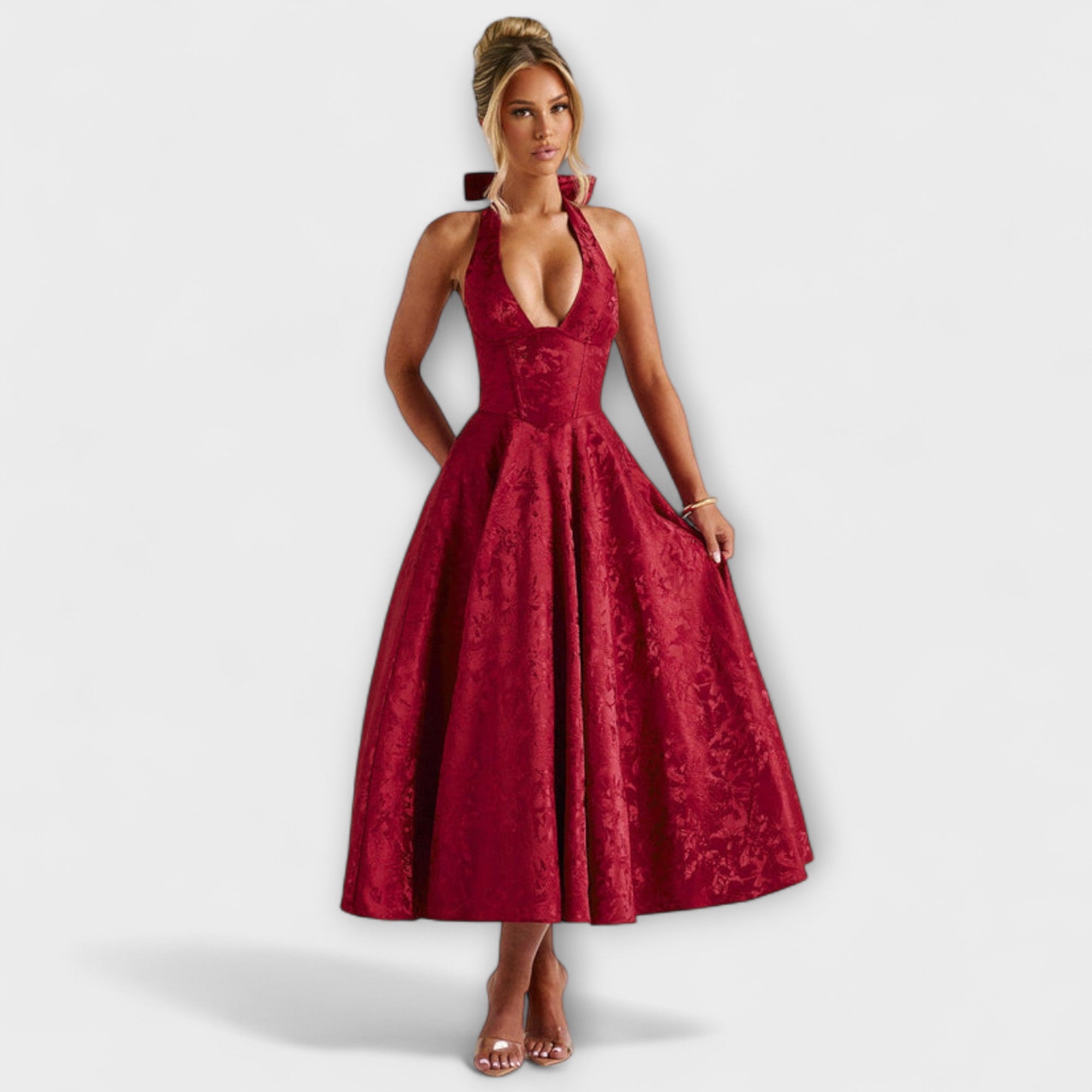 Καταλίνα - Ρομαντικό Midi Φόρεμα