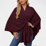Daniela – Κομψό ριχτό poncho με κόμπο