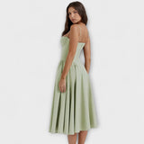 Ροζαλία - Κομψό αμάνικο κορσέ φόρεμα