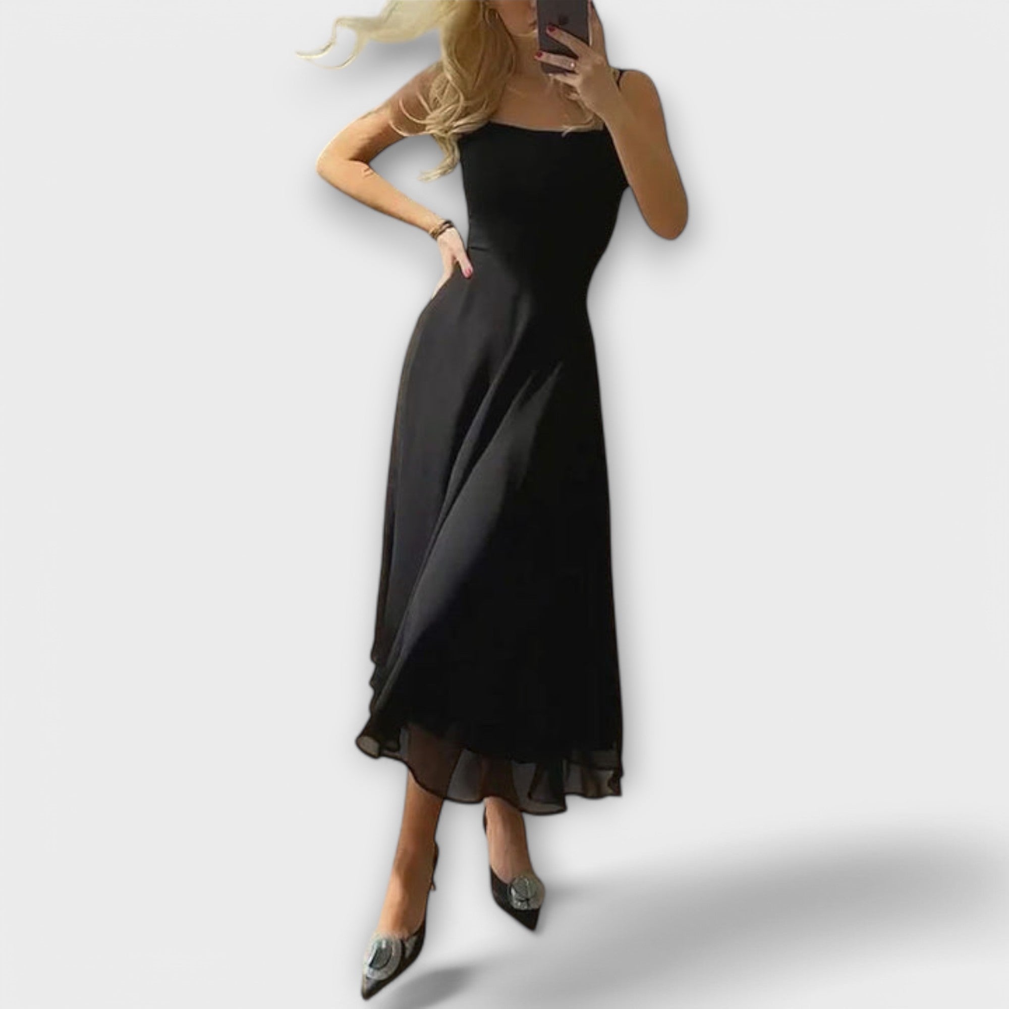 Κομψό Αμάνικο Φόρεμα