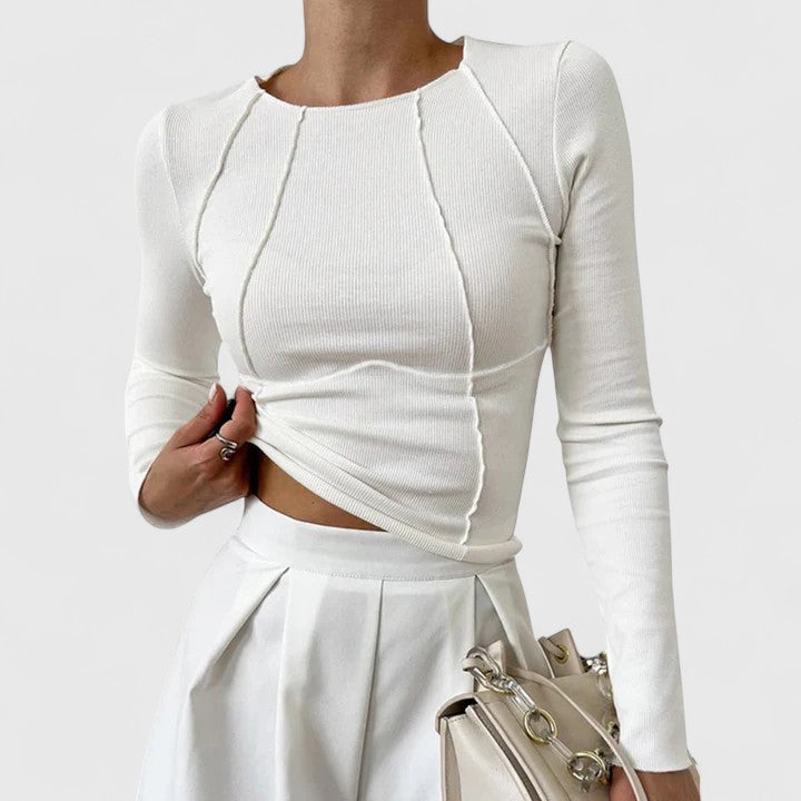 Λάρα - Άνετη μπλούζα με μακριά μανίκια