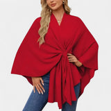 Daniela – Κομψό ριχτό poncho με κόμπο