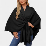 Daniela – Κομψό ριχτό poncho με κόμπο