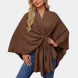 Daniela – Κομψό ριχτό poncho με κόμπο