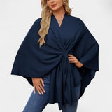Daniela – Κομψό ριχτό poncho με κόμπο