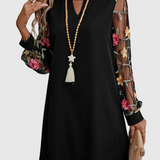 Zuzana | Κομψό φόρεμα με V ντεκολτέ και έντονα μανίκια