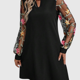 Zuzana | Κομψό φόρεμα με V ντεκολτέ και έντονα μανίκια