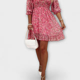 Φλοράλ φόρεμα με μπαλόνι για γυναίκες