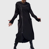 Adriana – Στυλάτη ασύμμετρη ζακέτα με κουκούλα