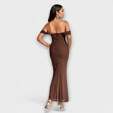 Ione - Φόρεμα Bodycon με ακάλυπτους ώμους και ραφή
