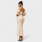 Ione - Φόρεμα Bodycon με ακάλυπτους ώμους και ραφή