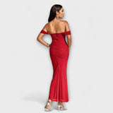 Ione - Φόρεμα Bodycon με ακάλυπτους ώμους και ραφή