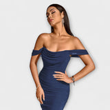 Ione - Φόρεμα Bodycon με ακάλυπτους ώμους και ραφή