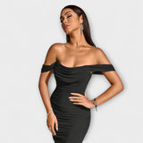Ione - Φόρεμα Bodycon με ακάλυπτους ώμους και ραφή