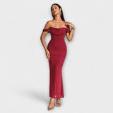Ione - Φόρεμα Bodycon με ακάλυπτους ώμους και ραφή