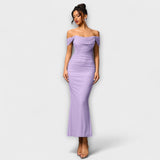 Ione - Φόρεμα Bodycon με ακάλυπτους ώμους και ραφή