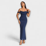 Ione - Φόρεμα Bodycon με ακάλυπτους ώμους και ραφή