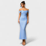 Ione - Φόρεμα Bodycon με ακάλυπτους ώμους και ραφή