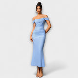 Ione - Φόρεμα Bodycon με ακάλυπτους ώμους και ραφή