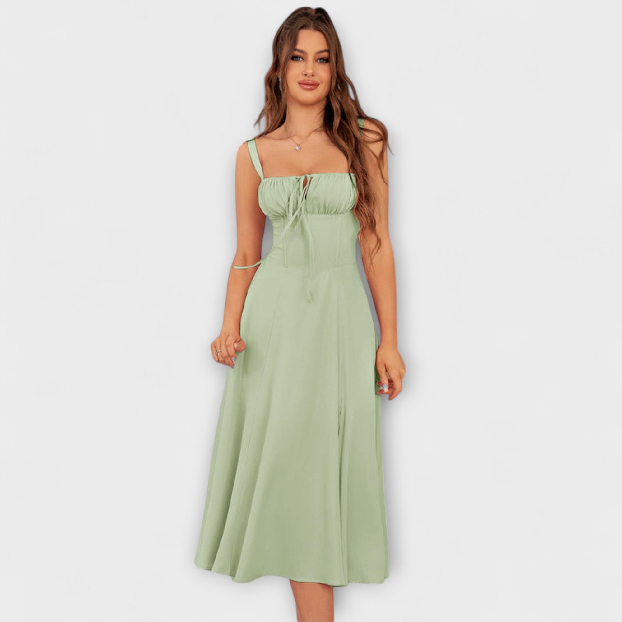 Ελπίδα - Ροζ τοπ φόρεμα με λεπτομέρεια σκισίματος