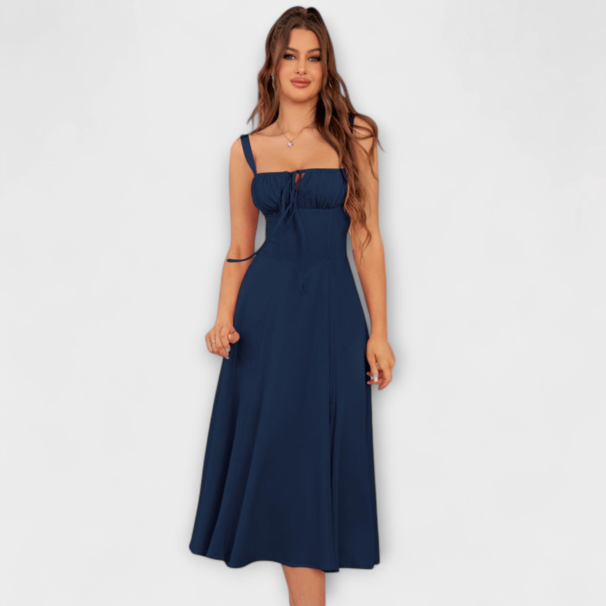 Ελπίδα - Ροζ τοπ φόρεμα με λεπτομέρεια σκισίματος