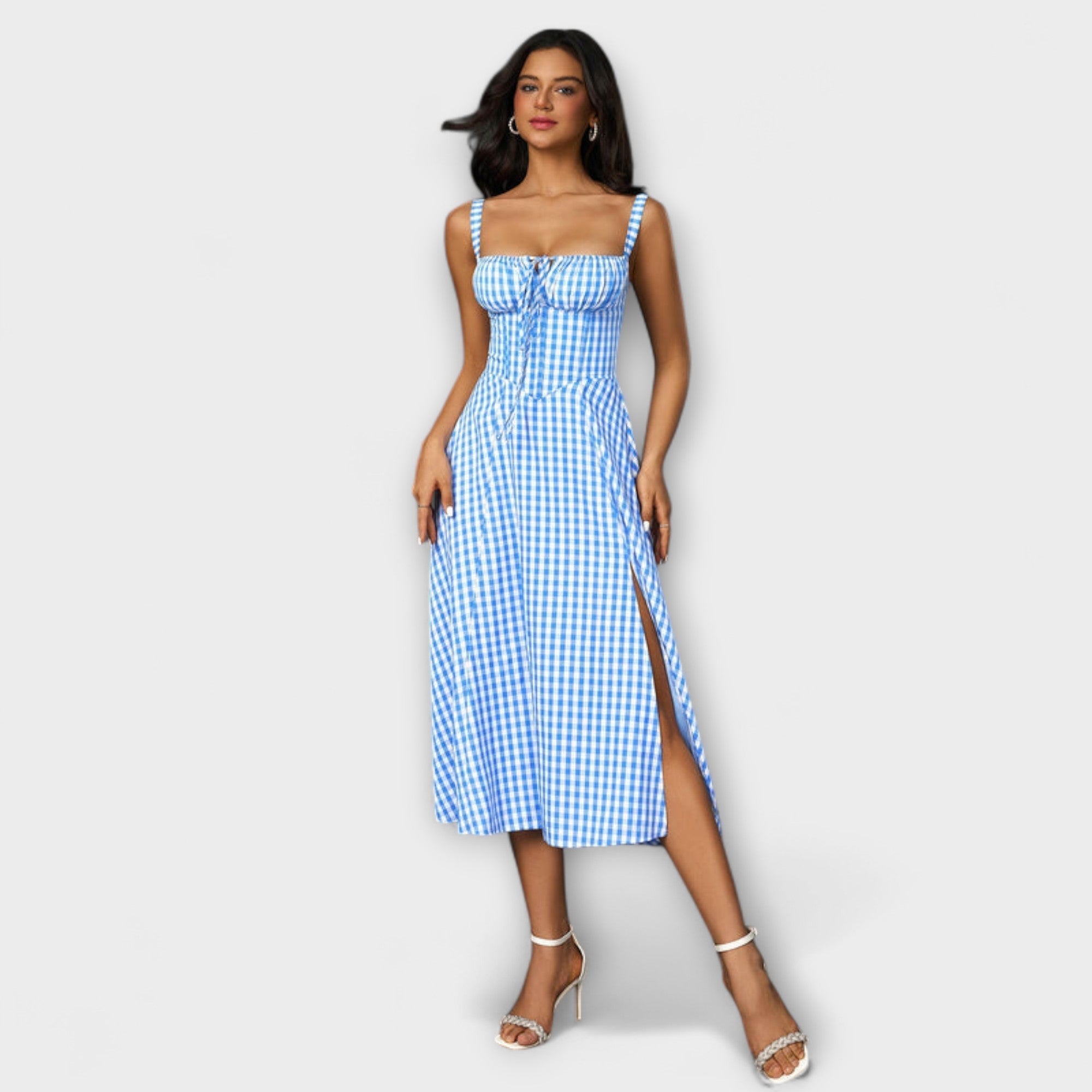 Ελπίδα - Ροζ τοπ φόρεμα με λεπτομέρεια σκισίματος