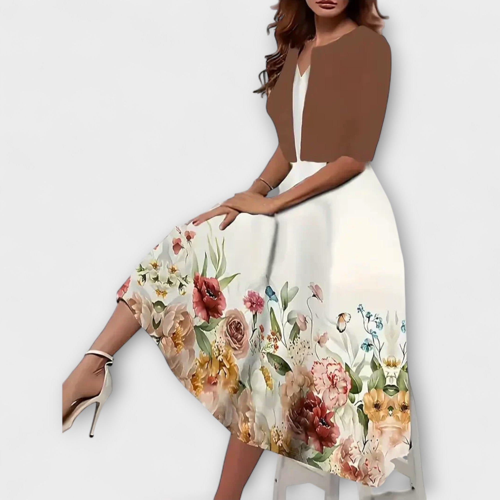 Γυναικεία midi φορέματα με σακάκι