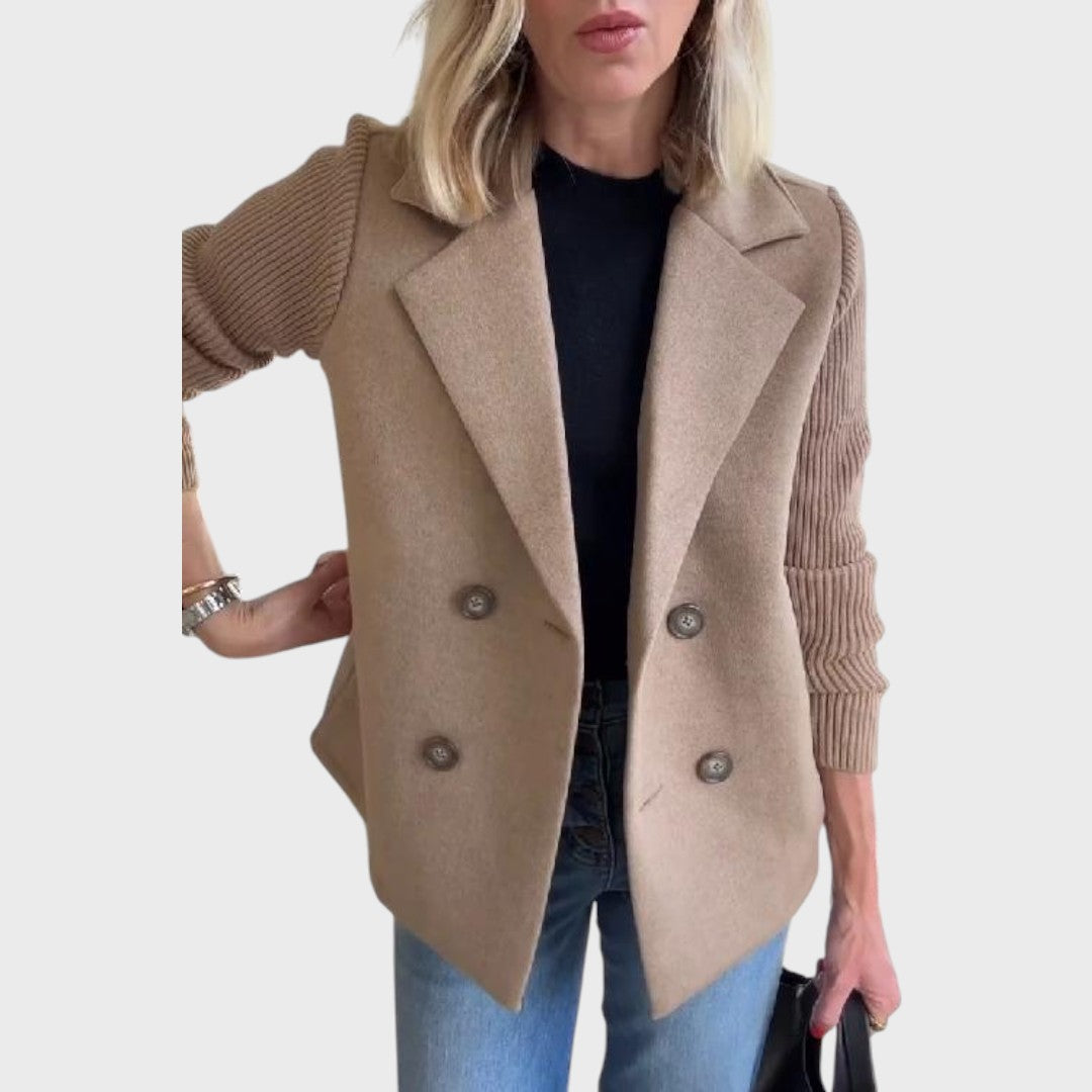 Έμμα - Κομψό σακάκι με πλέξη στα μανίκια