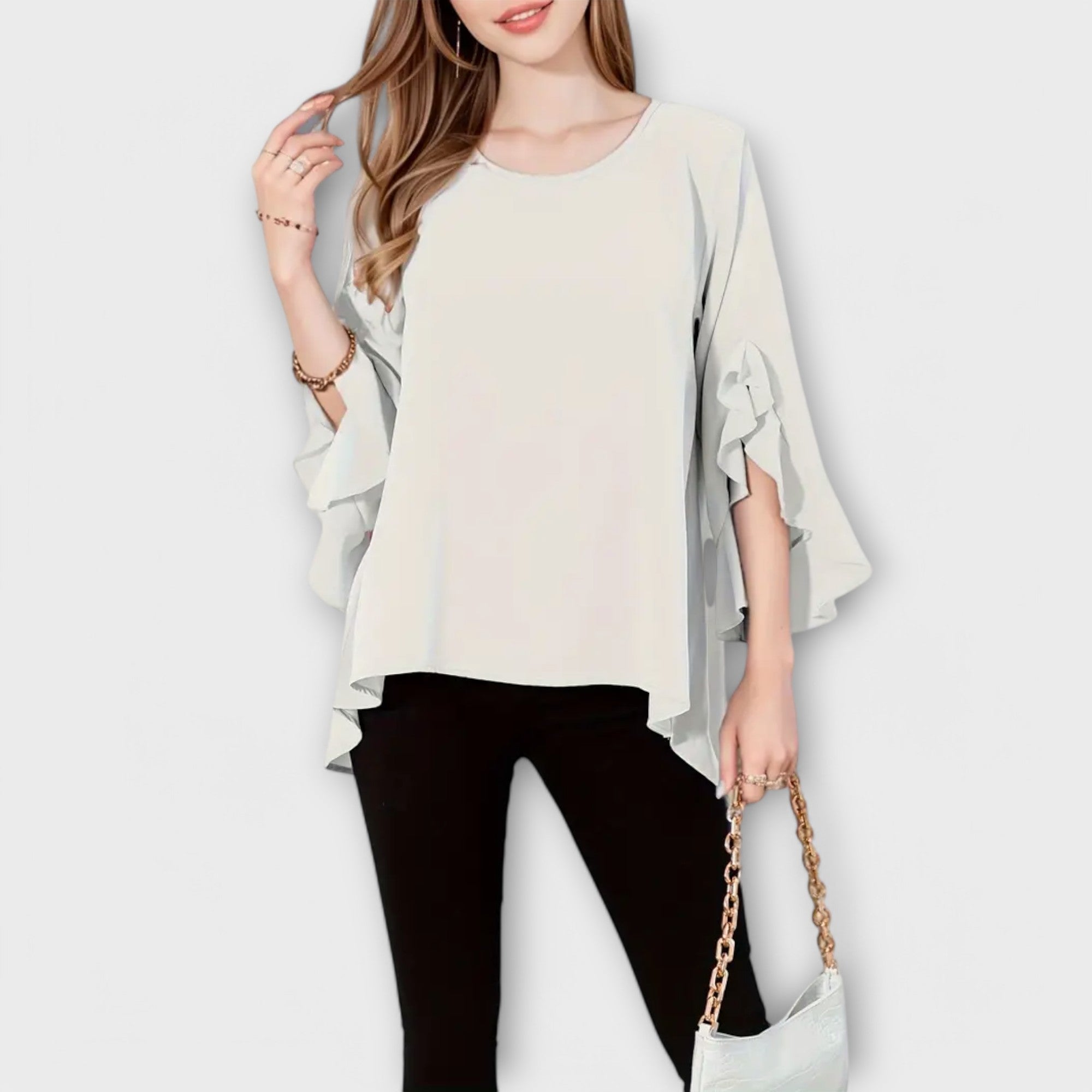 Aria - Τέλεια ανοιξιάτικη μπλούζα με στρογγυλή λαιμόκοψη