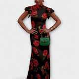 Λούνα - Maxi φόρεμα με λουλουδάτο σχέδιο