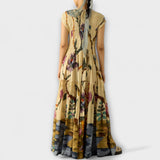 Amara - Φόρεμα με πτυχώσεις και ζωηρό σχέδιο
