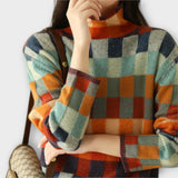 Erika – Πλεκτό πουλόβερ με σχέδιο patchwork